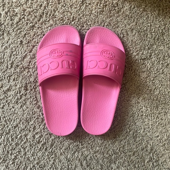 Gucci | Shoes | Pink Gucci Slides | Poshmark